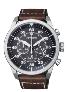 CITIZEN WATCH WITH LEATHER STRAP, MEN'S WATCHES