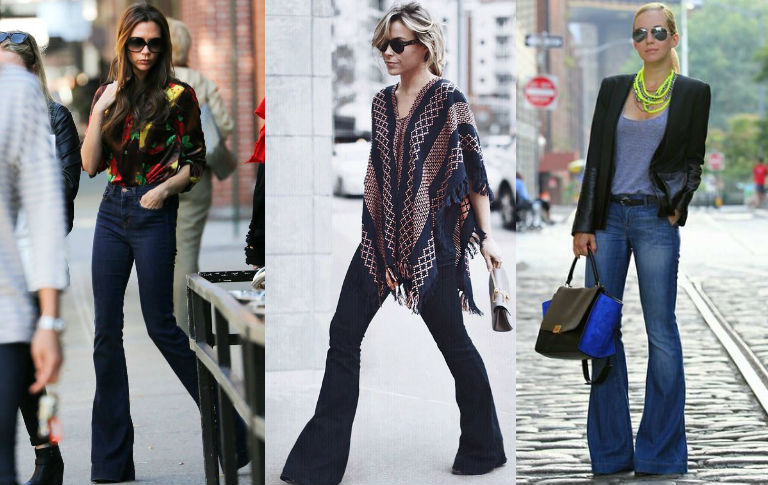 jeans flare, femme, mode