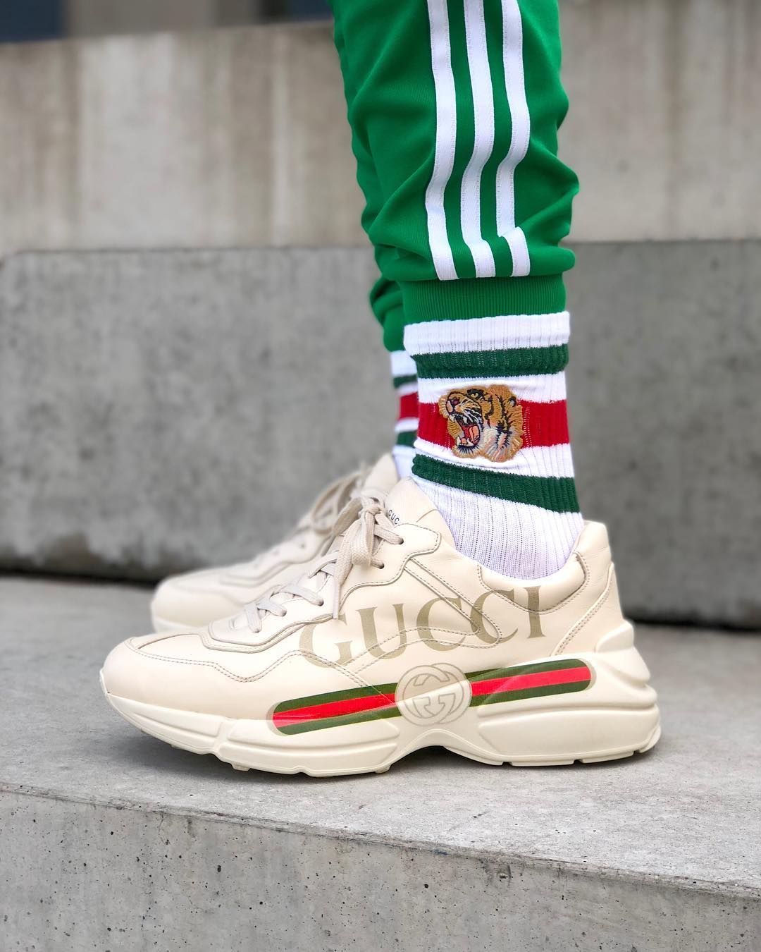 tendances chaussures homme hiver 2019, baskets gucci, grosses chaussures
