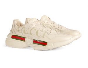 GUCCI SNEAKERS "RHYTON&quot ; IN LEATHER 50MM, women's gucci shoes