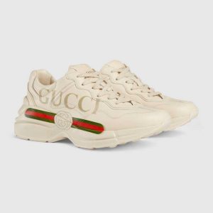 GUCCI WOMEN'S SNEAKERS "RHYTON&quot ; IN LEATHER - FASHION TENDENCES 2019