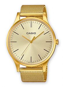 Montre analogique à quartz pour hommes Casio avec bracelet en acier inoxydable LTP-E140G-9AEF, montres casio