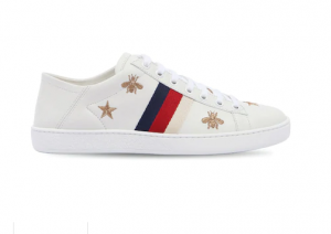 GUCCI SNEAKERS "NEW ACE&quot ; IN LEATHER WITH IRON