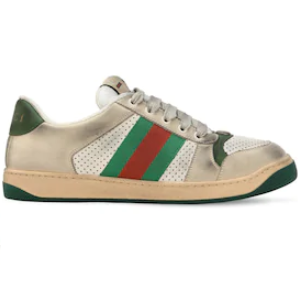GUCCI SNEAKERS "SCREENER&quot ; IN LEATHER VINTAGE EFFECT 20MM