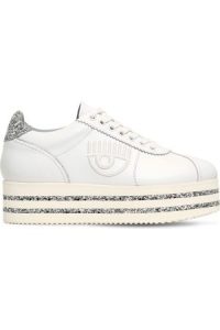 CHIARA FERRAGNI COLLECTION SNEAKERS FOR WOMEN IN LEATHER WITH GLITTER 