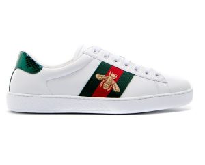 GUCCI SNEAKERS "NEW ACE&quot ; IN LEATHER AND AYER