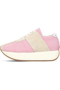 MARNI SNEAKERS IN SUEDE AND NET WITH 40MM PLATEAU