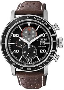 Citizen Men's Quartz Chronograph Watch with Leather Strap CA0641-24E 