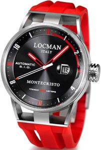 Locman 051100BKFRD0GOR - Montre-bracelet pour homme, caoutchouc, couleur : rouge. 