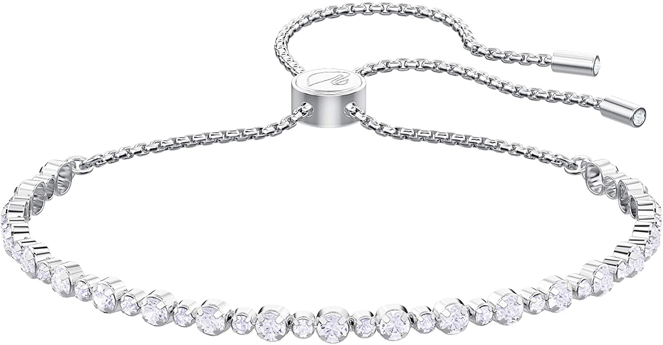 Bracelet Swarovski Subtle, blanc, placage de rhodium