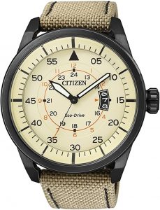 Citizen Aviator Eco Drive AW1365-19P - Montre-bracelet pour hommes, montres militaires. 