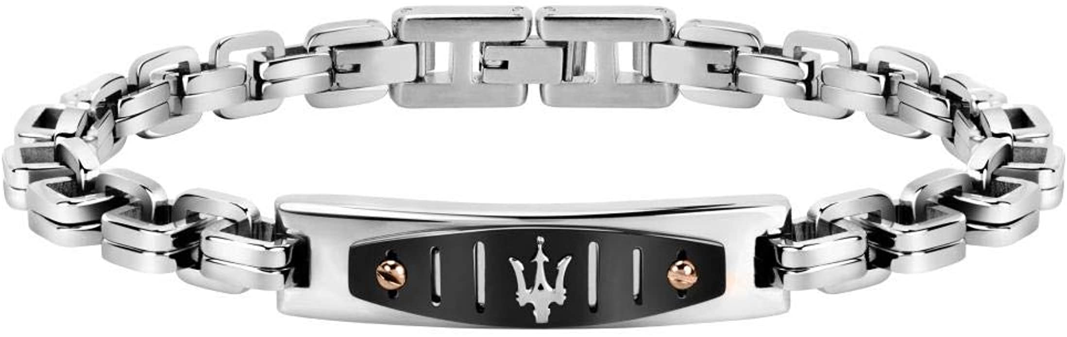 Bracelet pour homme, Collection MASERATI BIJOUX, en acier,PVD canon,PVD or rose - JM419ARY02
