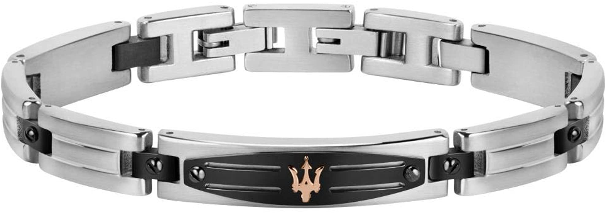 Bracelet pour homme, Collection MASERATI JEWELS, en Acier, PVD canon, PVD or rose, PVD noir - JM419ARY03 