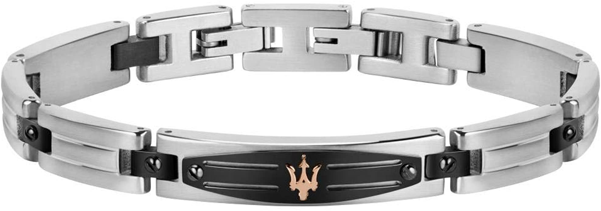 Bracelet pour homme, Collection MASERATI JEWELS, en Acier, PVD canon, PVD or rose, PVD noir - JM419ARY03