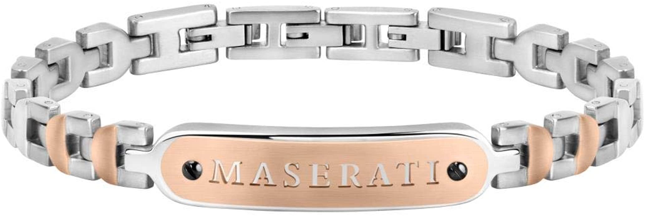 Bracelet pour homme, Collection MASERATI JEWELS, en acier,PVD canon,PVD or rose - JM419ARZ01