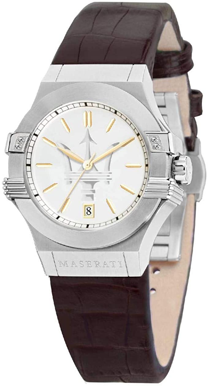 Montre pour femme, collection POTENZA, acier inoxydable, cuir - R8851108506