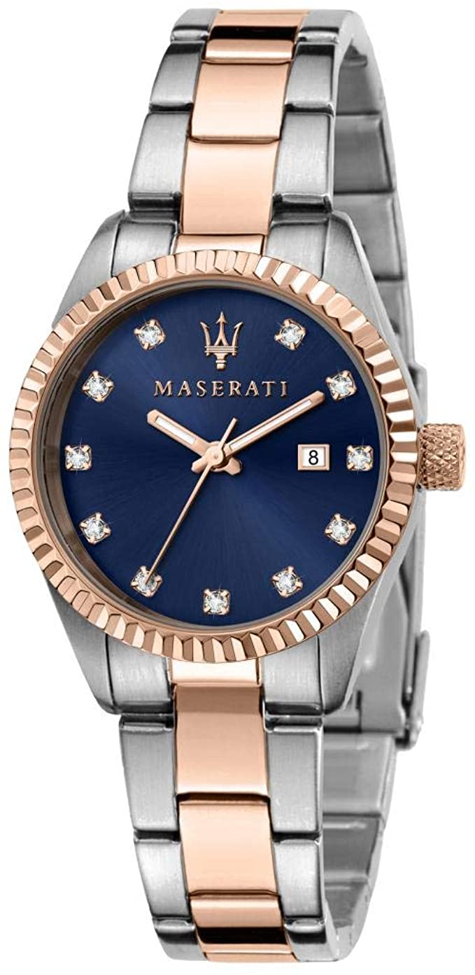 Montre Maserati pour femme, collection COMPETITION, acier, PVD or rose - R8853100507