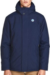 NORTH SAILS Men's Navy Jacket Recycled Polyamide Regular Fit - Front Zipper Pockets and Two-Way Zipper Fastening 