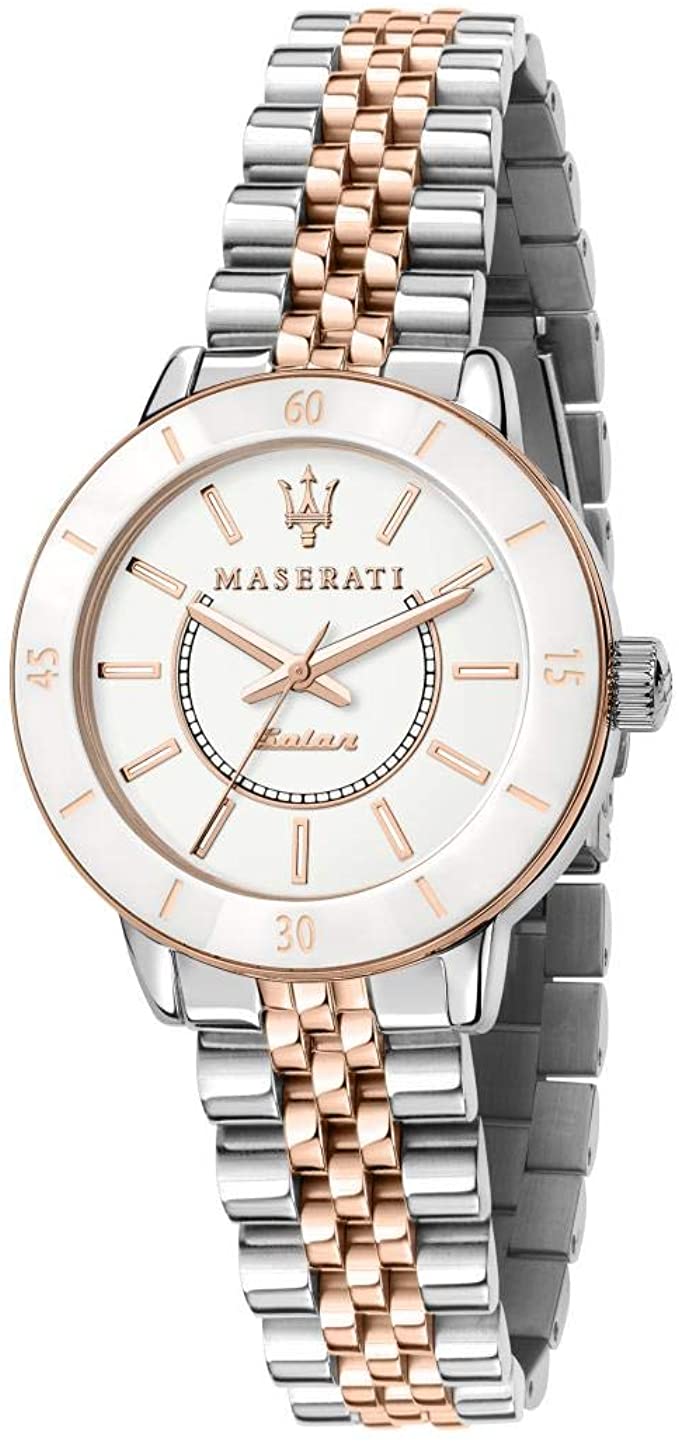 Montre Maserati pour femme, Collection SUCCESS SOLAR, Quartz, Temps limité, Alimentation solaire, Acier, PVD or rose - R8853145504