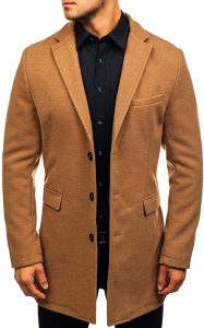 Manteau d'homme BOLF imperméable double rangée à haut col automne avec ceinture longue veste de loisir longue style extérieur élégant mix 4D4. 